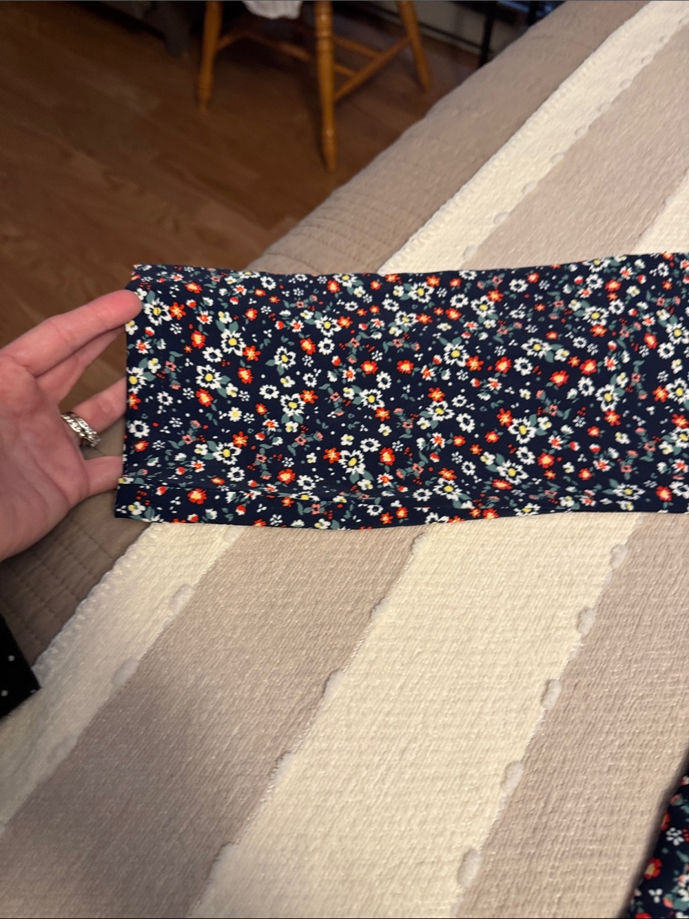 Floral Button-Front Blouse - Navy Multi - Picture 5 of 7